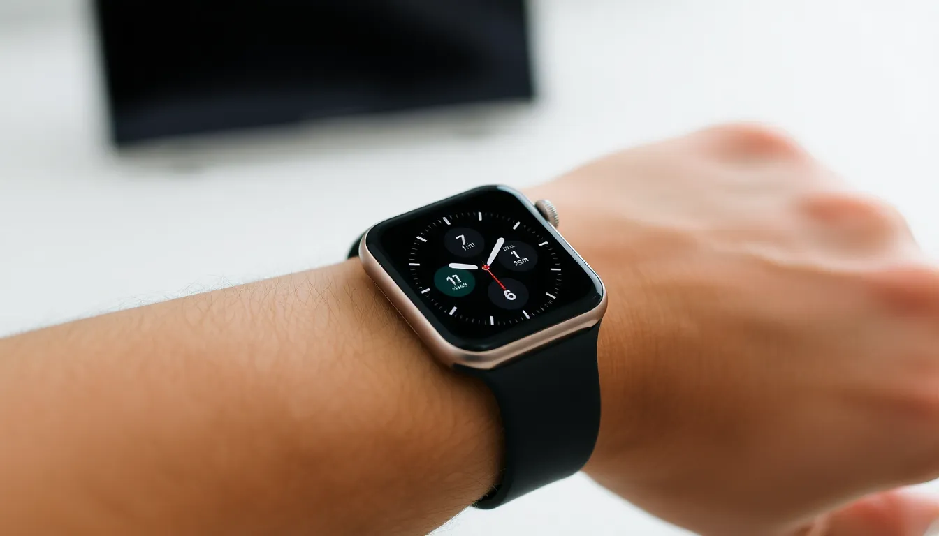 Apple Watch Series 9 am Handgelenk - die aktuelle Version ohne Blutzuckerfunktion